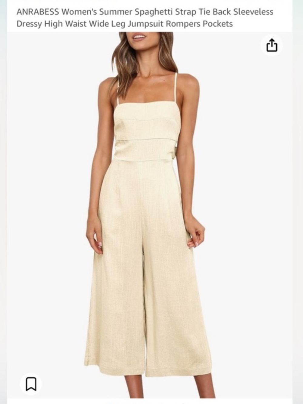 New...cream jumpsuit